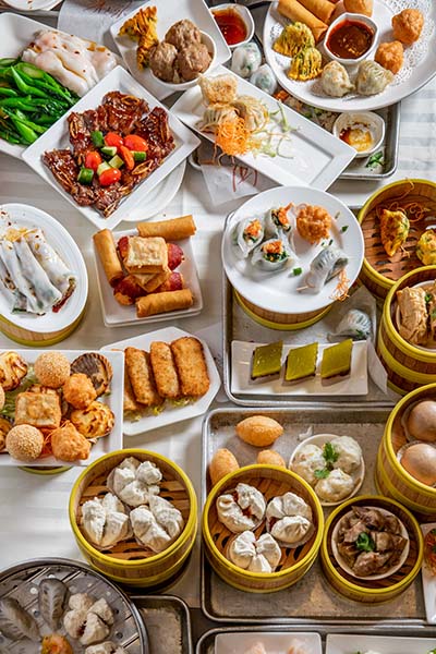 Photoshoot aftermath from a shoot at the Jing Fong restaurant in NYC's Chinatown