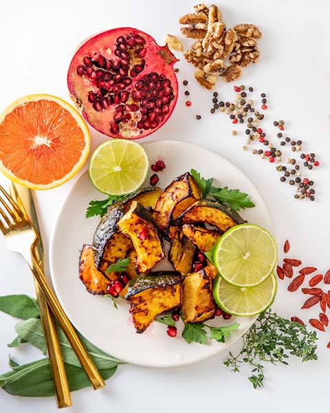 A spread of food styled by Justin Schwartz