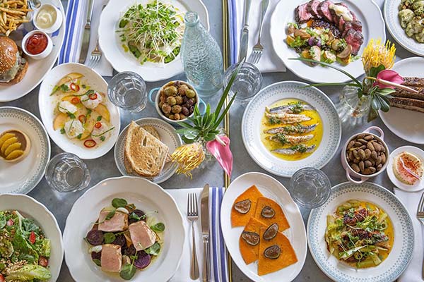 A spread of French food at Sauvage in Brooklyn.